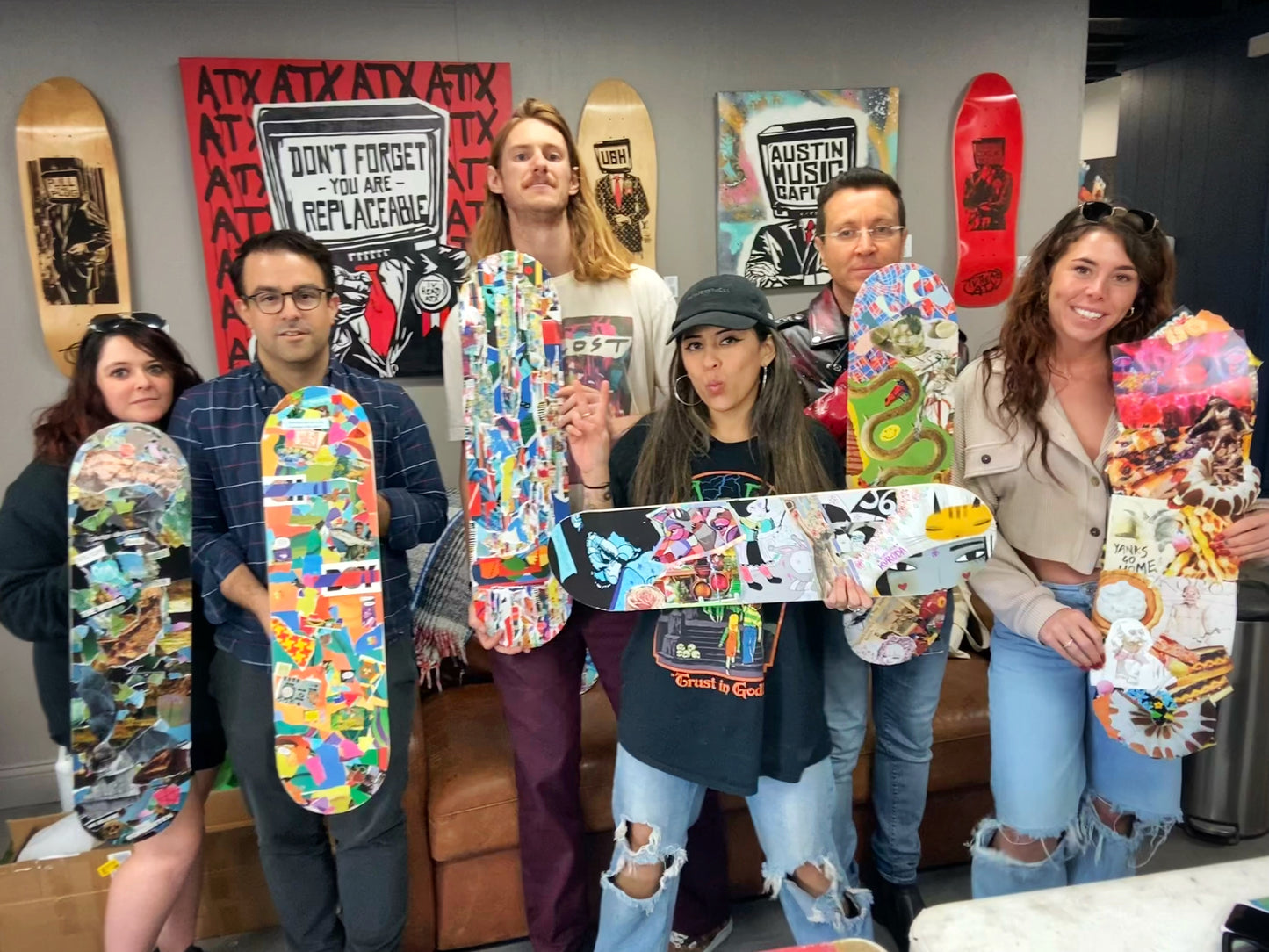Custom Skateboard Deck + Collage and Connect Workshop